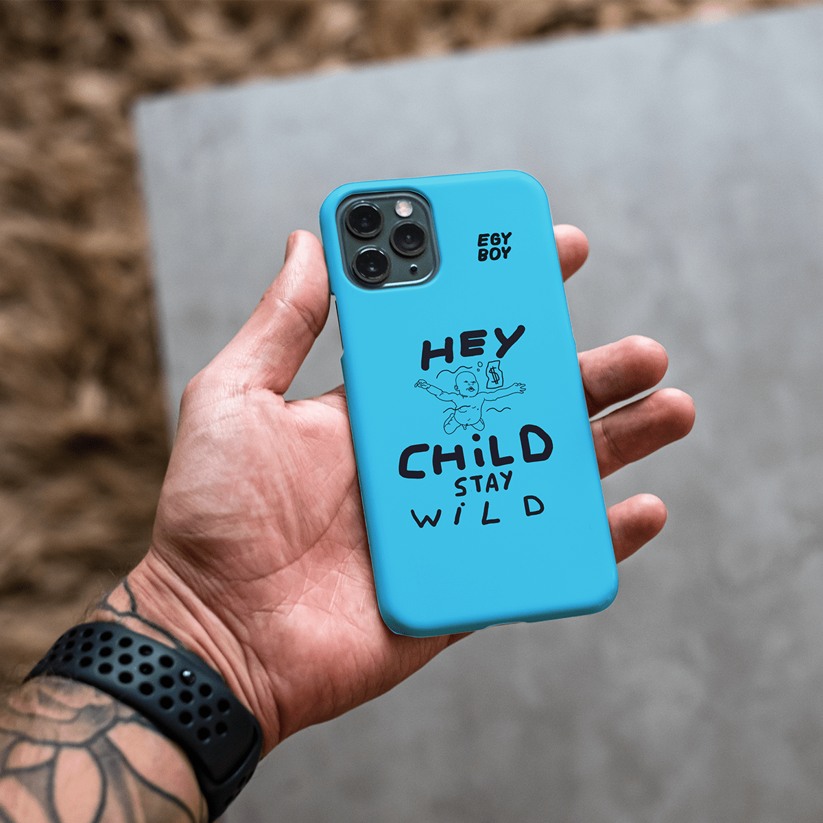 Egyboy Telefono dėkliukas Hey Child Stay Wild