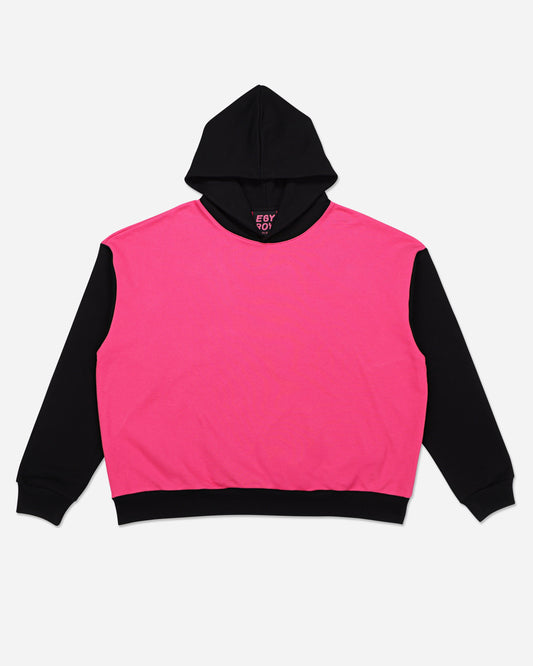 Egyboy T-shirt 500 GSM HEAVYWEIGHT 'PINK/BLACK' HOODIE L / XL