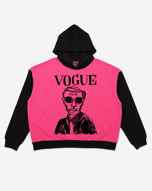 Egyboy T-shirt 500 GSM HEAVYWEIGHT 'PINK/BLACK' HOODIE L / XL